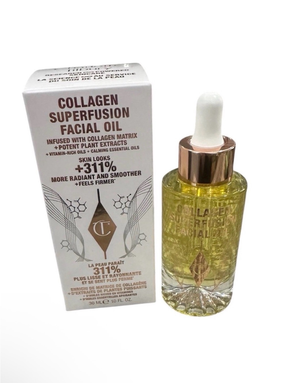 Charlotte Tilbury Collagen Superfusion Facial Oil - Gold, White